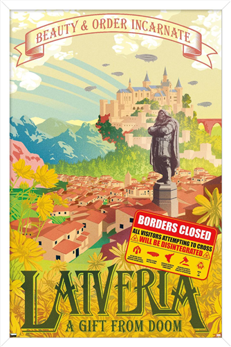 Marvel: Hero Lands - Latveria Wall Poster, 14.725" x 22.375" Framed