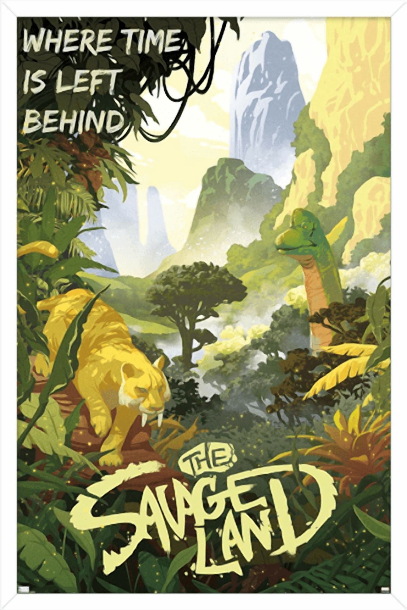 Marvel: Hero Lands - The Savage Land Wall Poster, 14.725" x 22.375" Framed