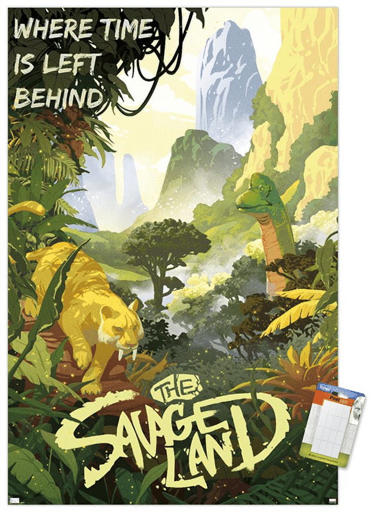 Marvel: Hero Lands - The Savage Land Wall Poster, 14.725" x 22.375"
