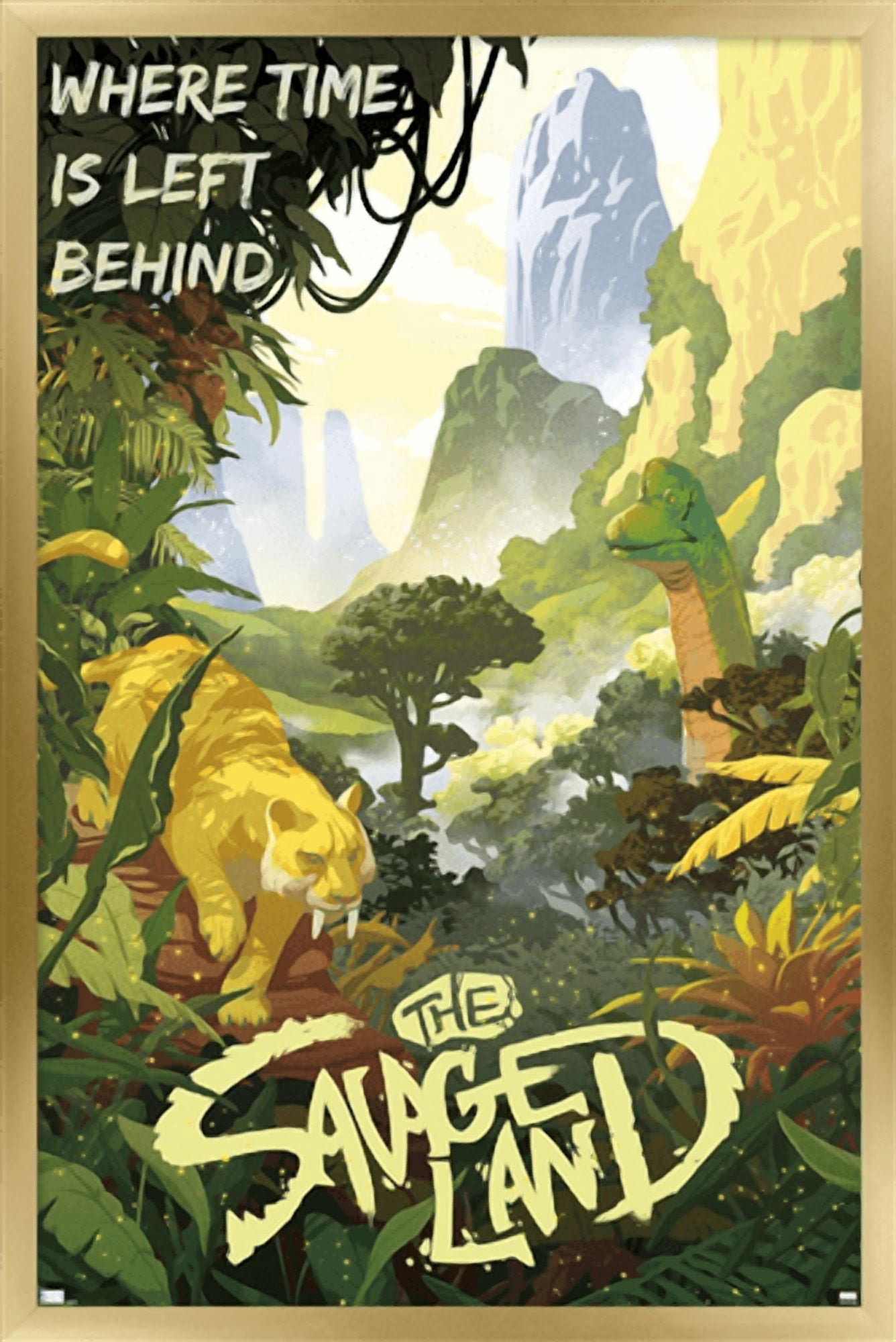 Marvel: Hero Lands - The Savage Land Wall Poster, 22.375" x 34" Framed