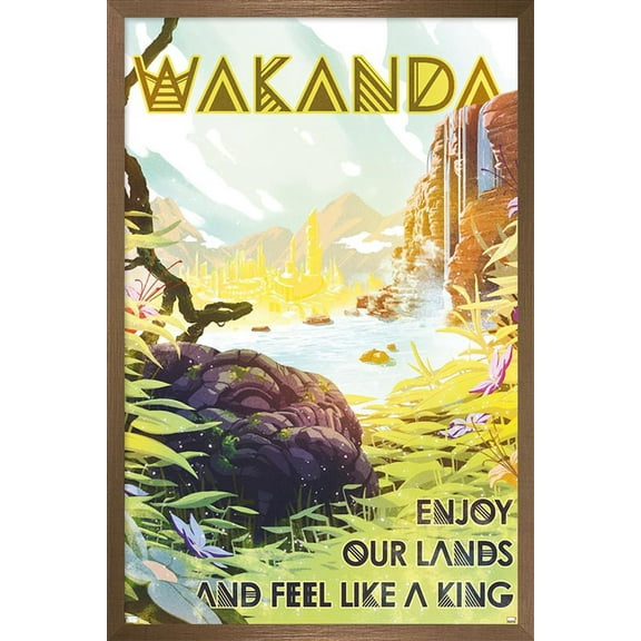 Marvel: Hero Lands - Wakanda Wall Poster, 22.375" x 34" Framed