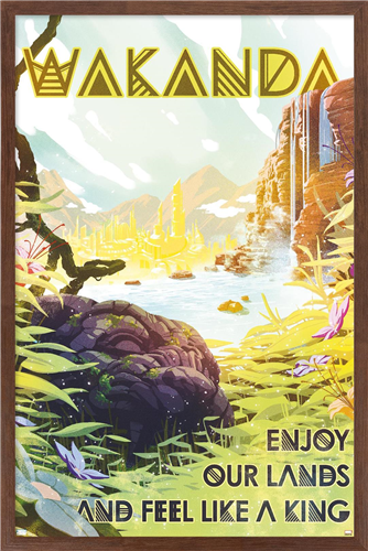 Marvel: Hero Lands - Wakanda Wall Poster, 22.375" x 34" Framed