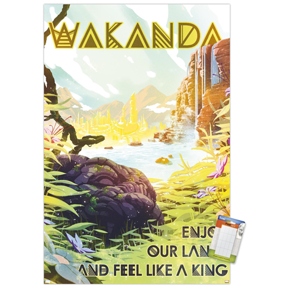 Marvel: Hero Lands - Wakanda Wall Poster, 22.375" x 34"