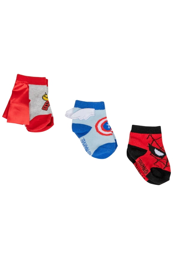 Marvel Hero Logo Sock Booties 3-Pack