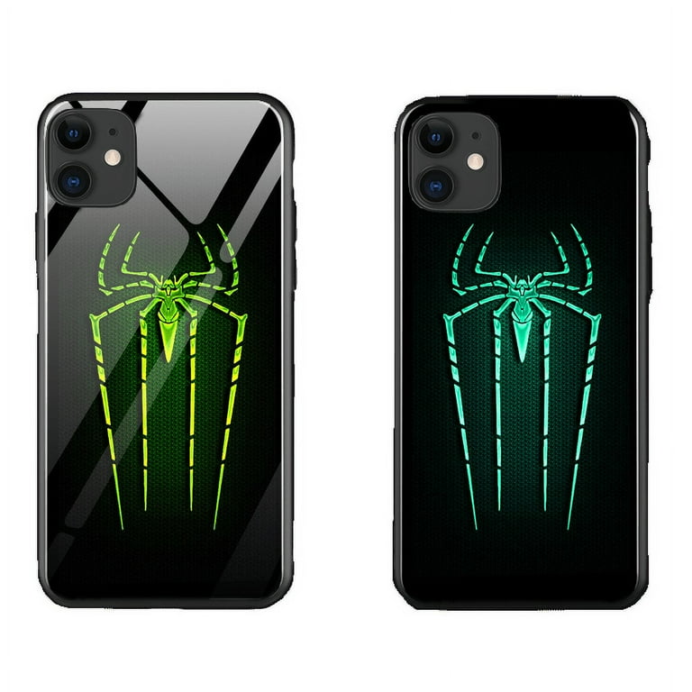 Marvel Hero Luminous Case for iPhone XR Tempered Glass Back Cover