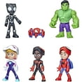 thumbnail image 1 of Marvel Hero Reveal Black Panther, Hulk, Ghost-Spider, Miles Morales & Spider-Man Action Figure 5-Pack, 1 of 8