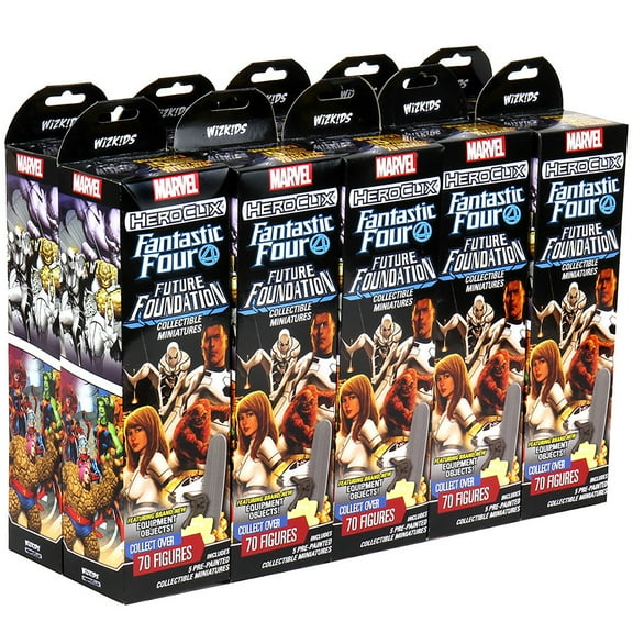 Marvel HeroClix: Fantastic Four Future Foundation Booster Brick- 50 Miniatures, Randomly Assorted, Pre-painted, RPG