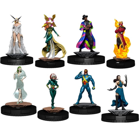 Marvel HeroClix: Marvel Hellfire Gala Premium Collection - 8 Pre-Painted Miniatures & Characters Cards, RPG