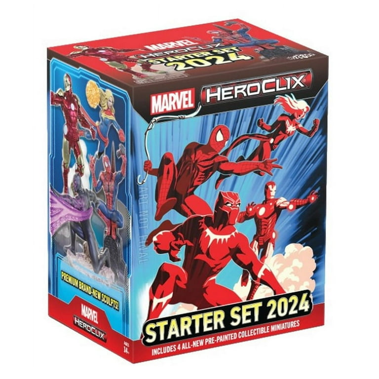 Marvel HeroClix Starter Set 2024, Includes Iron Man, Spider