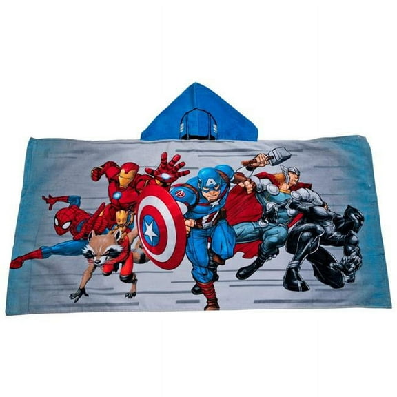 Marvel Heroes 22 x 51 inch Avengers Arrive Hooded Poncho Towel