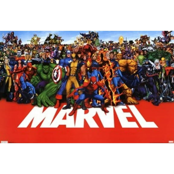 Marvel Heroes 36" x 24" Framed Poster