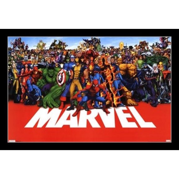 Marvel - Heroes Laminated & Framed Poster Print (36 x 24)