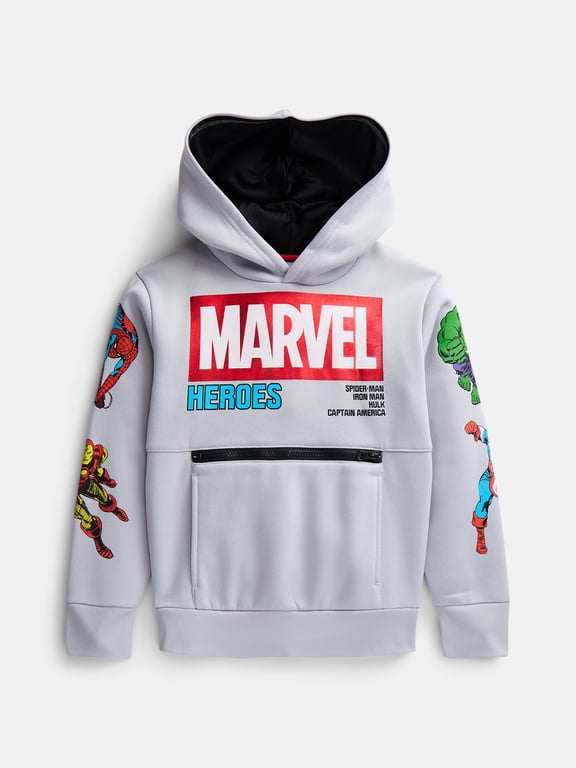 Heroes Little Boys and Big Boys Zipper Fleece Hoodie, Sizes 4-18
