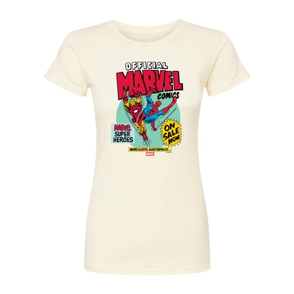 Marvel - Heroes Spider-Man Iron Man - Juniors Fitted Short Sleeve Graphic T-Shirt