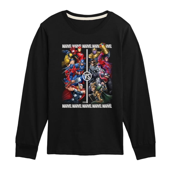Marvel - Heroes Vs Villains - Toddler And Youth Long Sleeve Graphic T-Shirt