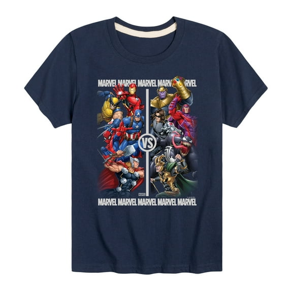 Marvel - Heroes Vs Villains - Toddler And Youth Short Sleeve Graphic T-Shirt