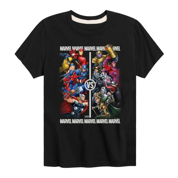 Marvel - Heroes Vs Villains - Toddler And Youth Short Sleeve Graphic T-Shirt