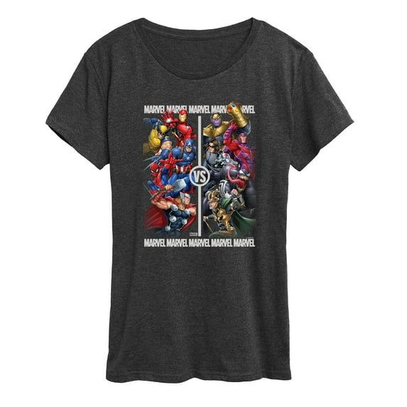 Marvel - Heroes Vs Villains - Women's Short Sleeve Graphic T-Shirt