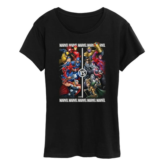 Marvel - Heroes Vs Villains - Women's Short Sleeve Graphic T-Shirt