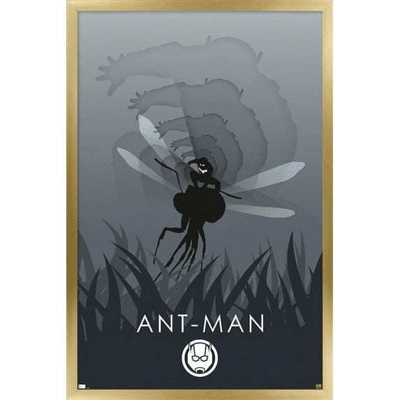 Marvel Heroic Silhouette - Ant-Man Wall Poster, 14.725" x 22.375", Framed