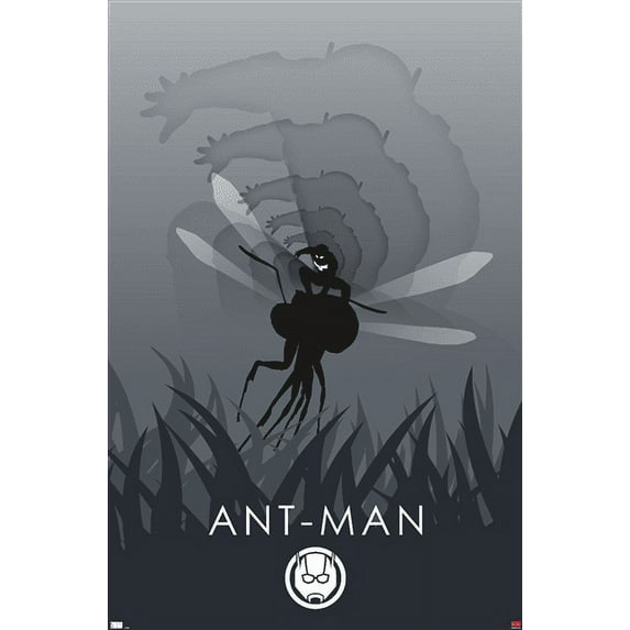 Marvel Heroic Silhouette - Ant-Man Wall Poster, 14.725" x 22.375"