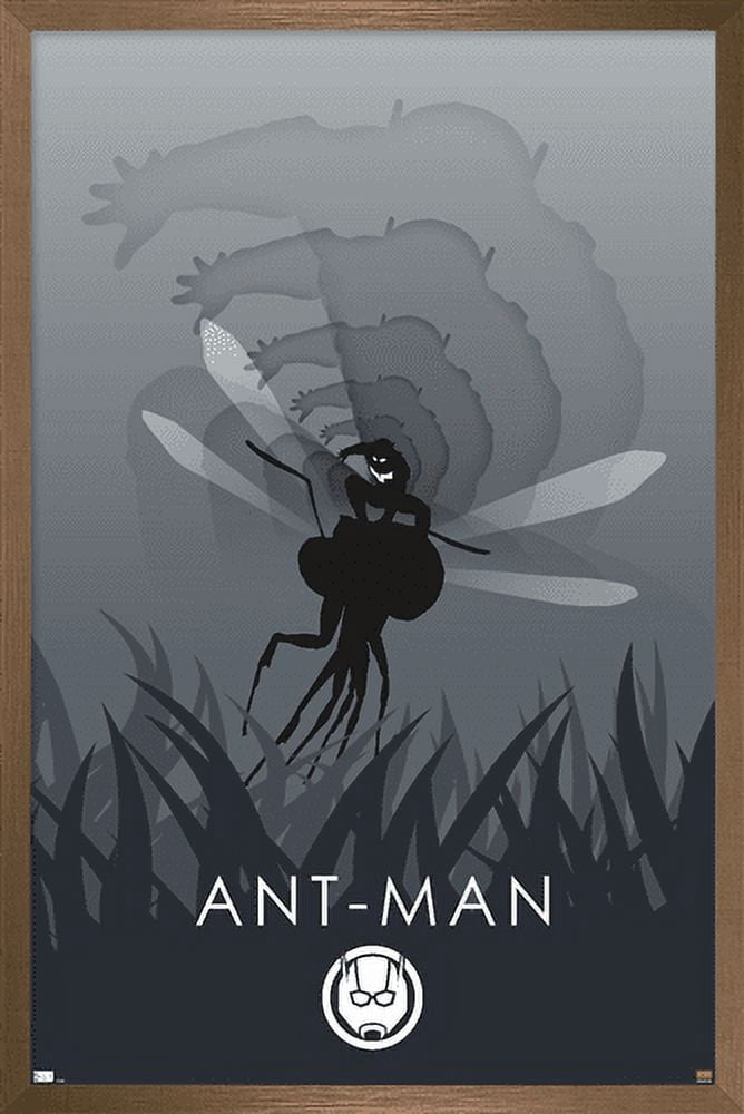 Marvel Heroic Silhouette - Ant-Man Wall Poster, 22.375" x 34", Framed