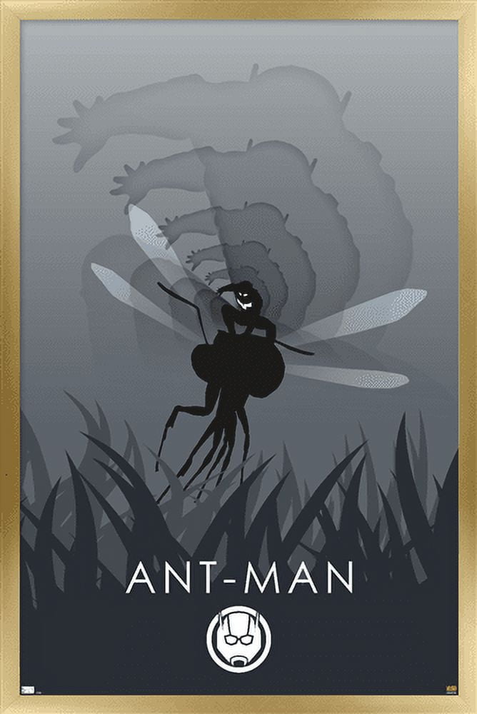 Marvel Heroic Silhouette - Ant-Man Wall Poster, 22.375" x 34", Framed