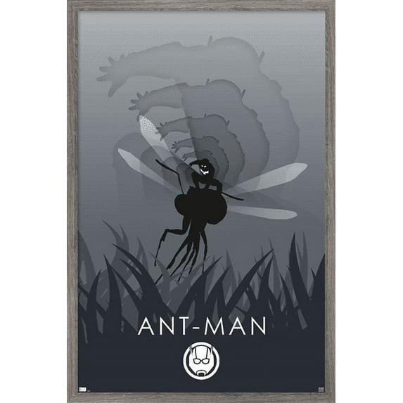 Marvel Heroic Silhouette - Ant-Man Wall Poster, 22.375" x 34", Framed