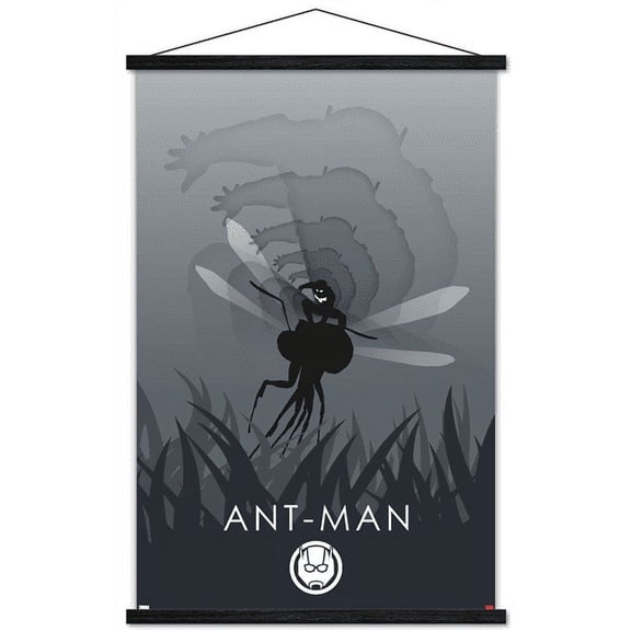 Marvel Heroic Silhouette - Ant-Man Wall Poster with Magnetic Frame, 22.375" x 34"