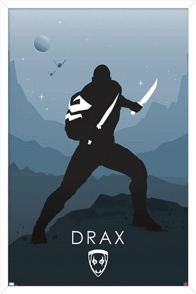 Marvel Heroic Silhouette - Drax Wall Poster, 22.375" x 34", Framed