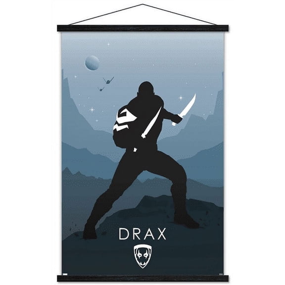 Marvel Heroic Silhouette - Drax Wall Poster with Magnetic Frame, 22.375" x 34"
