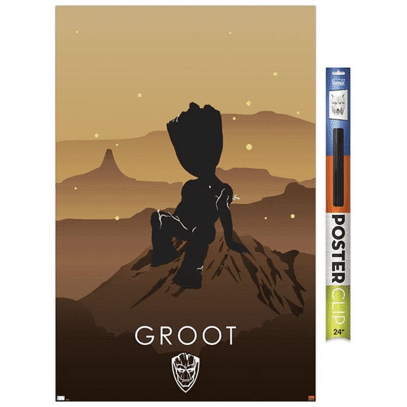 Marvel Heroic Silhouette - Groot Wall Poster, 22.375" x 34"