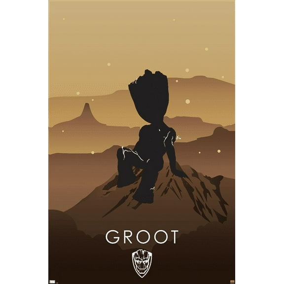 Marvel Heroic Silhouette - Groot Wall Poster, 22.375" x 34"