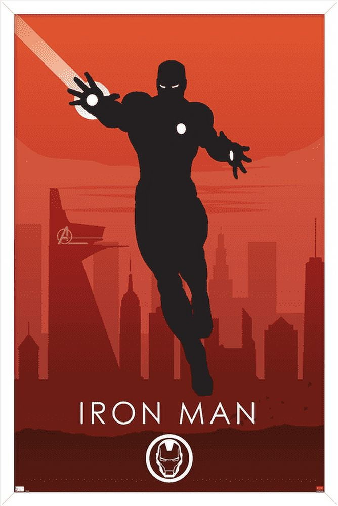 Marvel Heroic Silhouette - Iron Man Wall Poster, 22.375