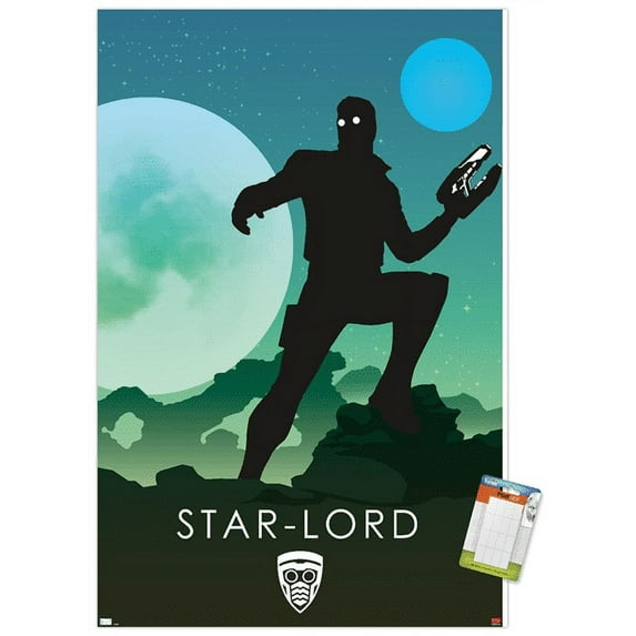 Marvel Heroic Silhouette - Star Lord Wall Poster, 22.375" x 34"