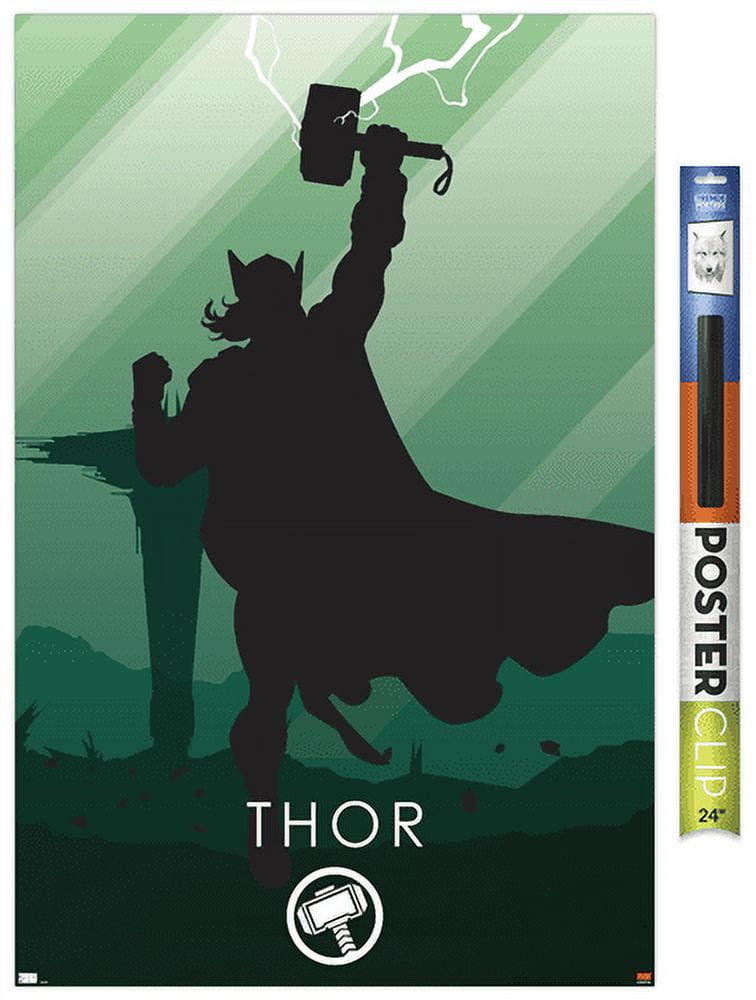 Marvel Heroic Silhouette - Thor Wall Poster, 22.375" x 34"