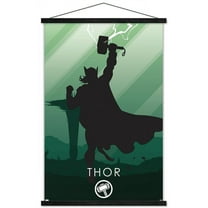 Marvel Heroic Silhouette - Thor Wall Poster with Magnetic Frame, 22.375" x 34"