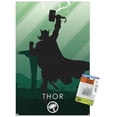 thumbnail image 1 of Marvel Heroic Silhouette - Thor Wall Poster with Pushpins, 14.725" x 22.375", 1 of 3
