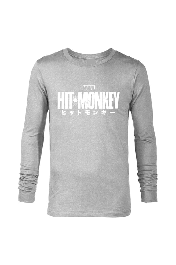 Hit Monkey Logo - Long Sleeve T-Shirt for Men – Customized-Athletic Heather