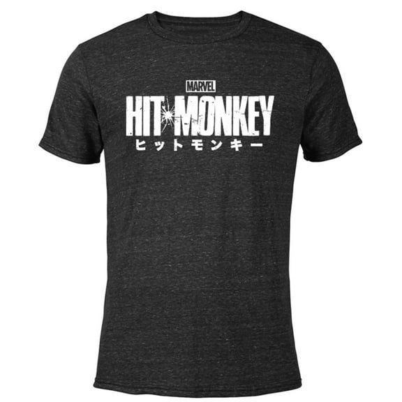Marvel Hit Monkey Logo - Short Sleeve Blended T-Shirt for Adults – Customized-Black
