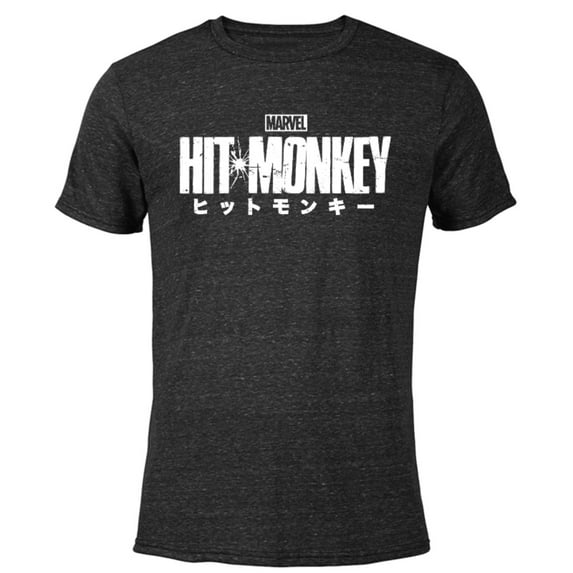 Marvel Hit Monkey Logo - Short Sleeve Blended T-Shirt for Adults – Customized-Black