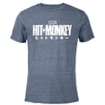 thumbnail image 1 of Marvel Hit Monkey Logo - Short Sleeve Blended T-Shirt for Adults – Customized-Navy Heather, 1 of 5
