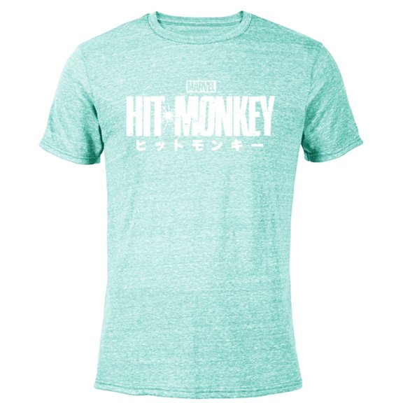 Marvel Hit Monkey Logo - Short Sleeve Blended T-Shirt for Adults – Customized-Ocean Blue