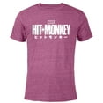 thumbnail image 1 of Marvel Hit Monkey Logo - Short Sleeve Blended T-Shirt for Adults – Customized-Purple, 1 of 5