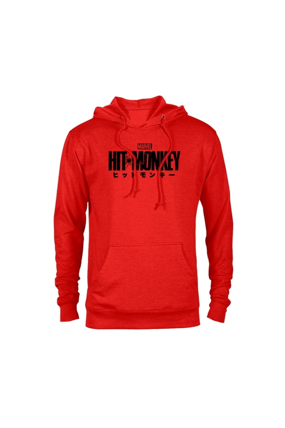 Hit Monkey Logo Yellow - Pullover Hoodie for Adults – Customized-Red Heather