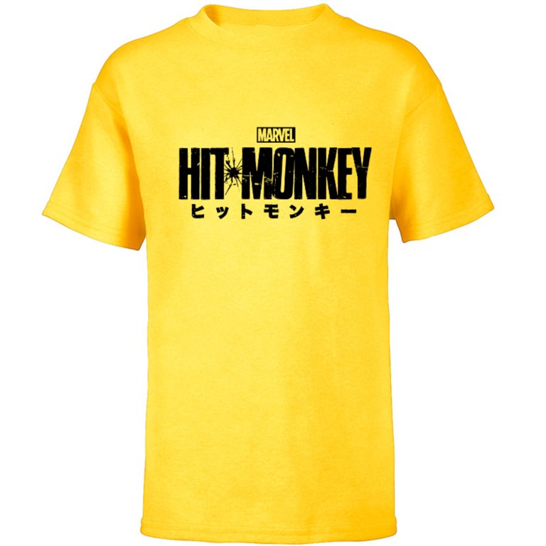 Marvel Hit Monkey Logo Yellow Short Sleeve T-Shirt for Kids