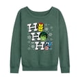 thumbnail image 1 of Marvel - Ho Ho Ho Avengers  - Women's French Terry Long Sleeve Pullover, 1 of 4