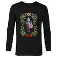 thumbnail image 1 of Marvel Holiday Christmas Avengers Captain America Nutcracker - Long Sleeve T-Shirt for Men - Customized-Black, 1 of 5