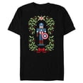 thumbnail image 1 of Marvel Holiday Christmas Avengers Captain America Nutcracker - Short Sleeve Blended T-Shirt for Adults - Customized-Black, 1 of 5