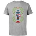 thumbnail image 1 of Marvel Holiday Christmas Avengers Captain America Nutcracker - Short Sleeve Cotton T-Shirt for Adults - Customized-Athletic Heather, 1 of 5